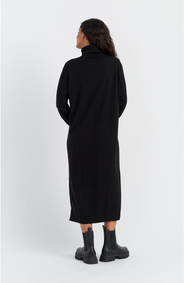 Chinti & Parker Wool-Cashmere Relaxed Rollneck Midi Dress, Alternate, color, 