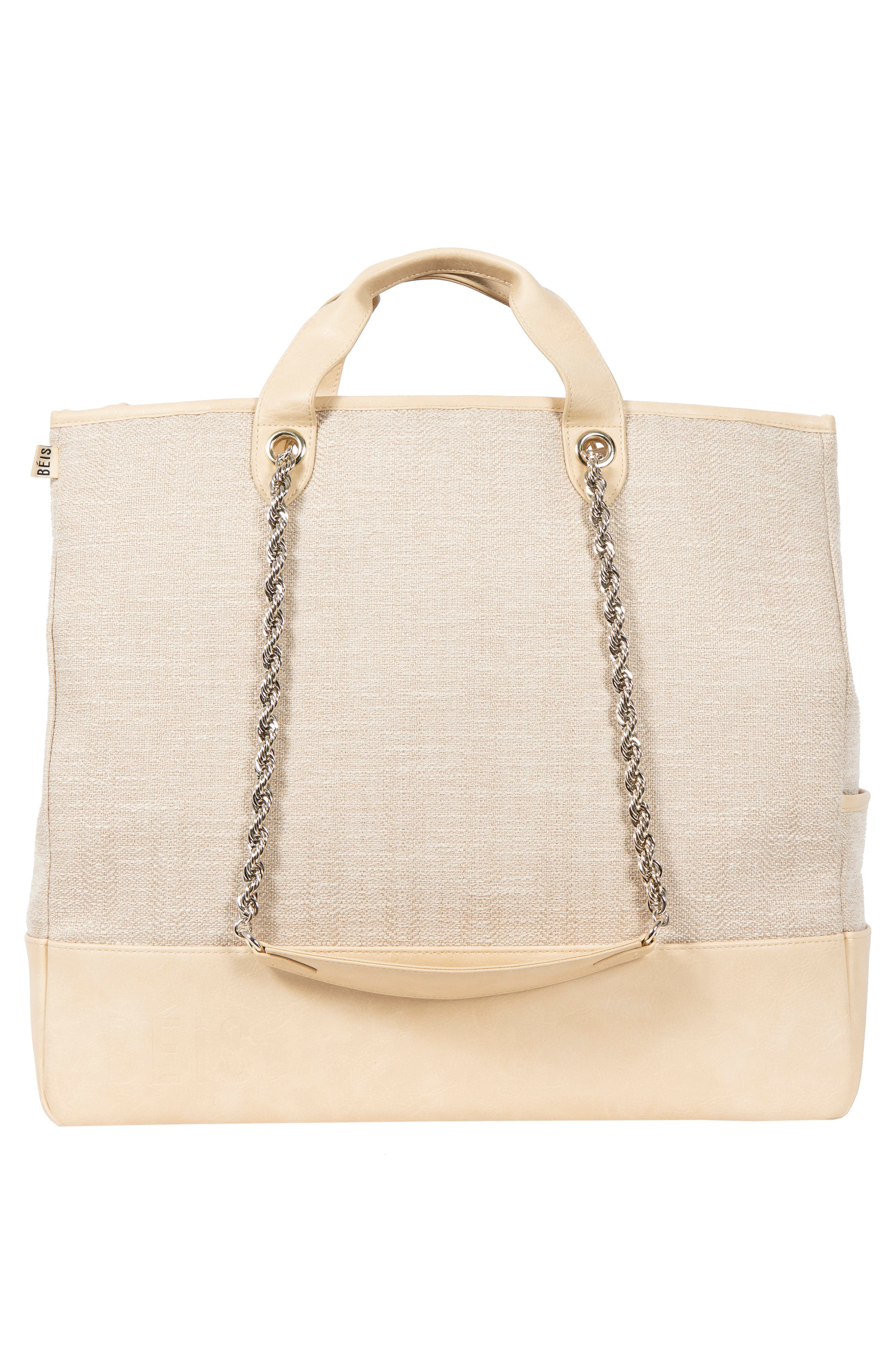 The Woven Tote, Alternate, color, BEIGE