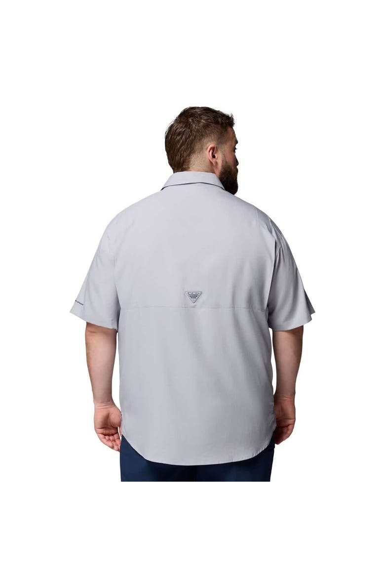 Men's Columbia  Gray Georgia Bulldogs Big & Tall Tamiami Omni-Shade Button-Down Shirt, Alternate, color, Gray