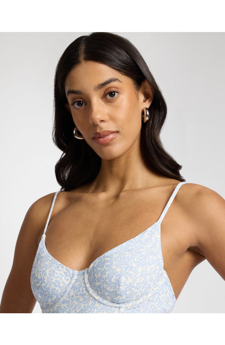 Onia Chelsea Underwire One-Piece, Alternate, color, Sky/Egret