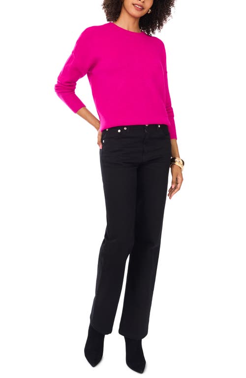 Vince Camuto Exposed Seam Crewneck Sweater In Pink