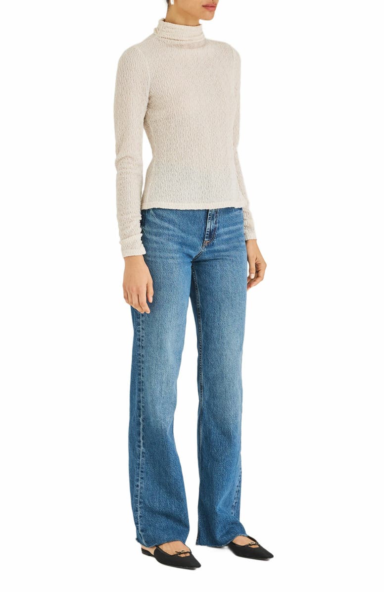 Rebecca Taylor Taryn Knit Top, Alternate, color, Cream