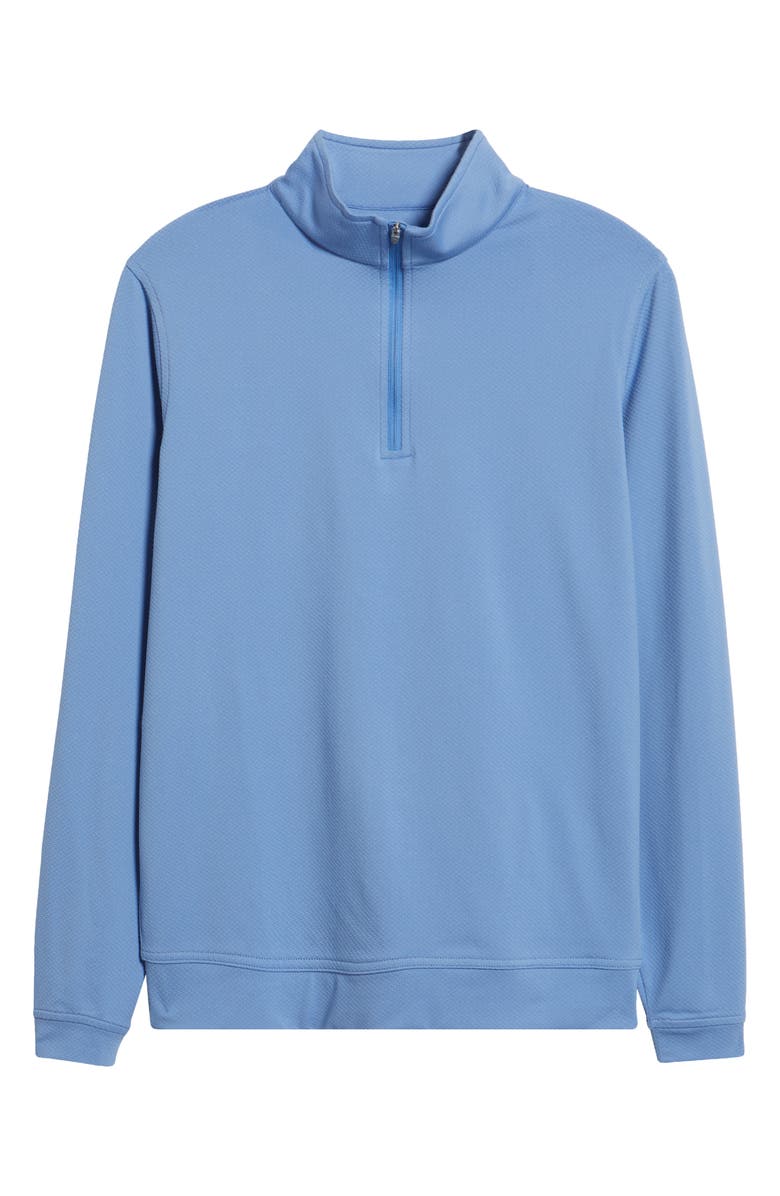 Peter Millar Perth Cross-Hatch Performance Quarter-Zip Pullover, Alternate, color, Evening Tide