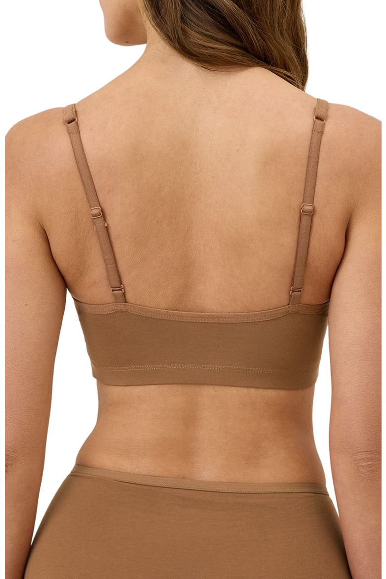 Everyday Strappy Scoop Bralette, Alternate, color, Brown Sugar