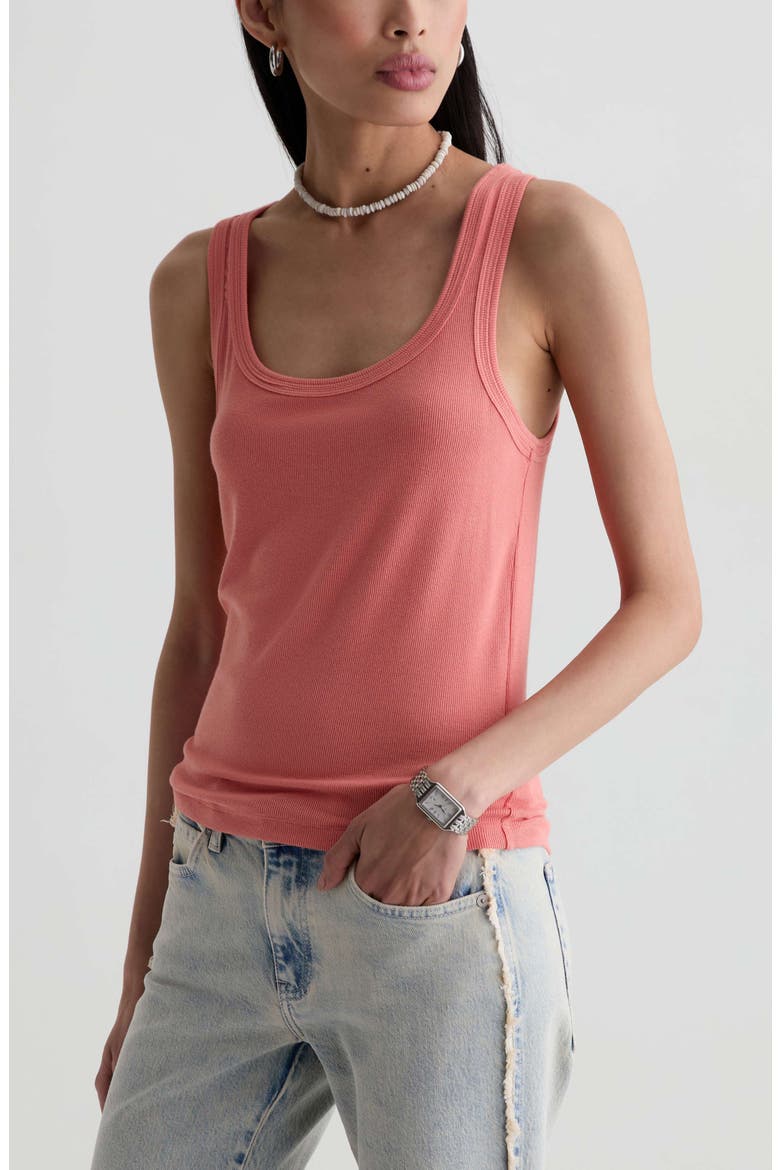 Ashley Scoop Neck Tank, Alternate, color, ORANGE SPRITZ