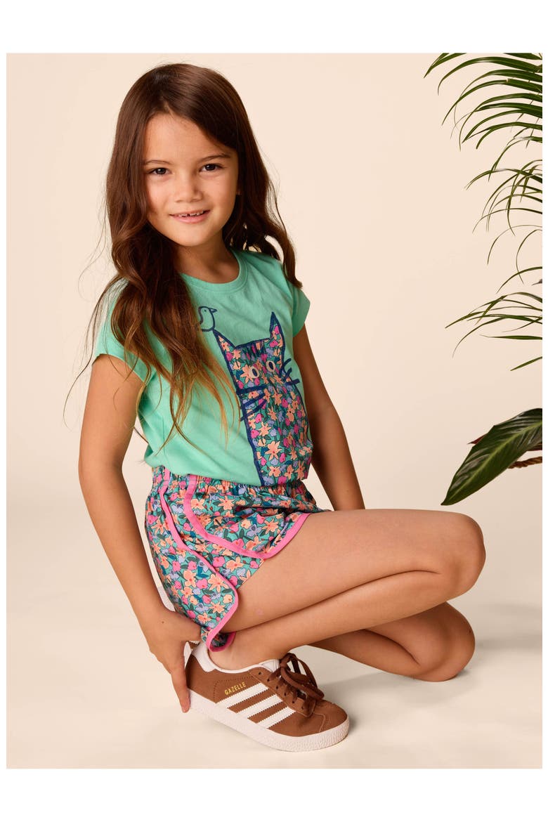 Woven Dolphin Shorts, Alternate, color, Orchid Ditsy