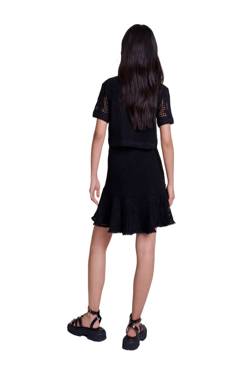 maje 2-in-1 crochet dress, Alternate, color,