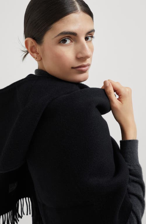 Brunello Cucinelli Knit Scarf With Hood In Black