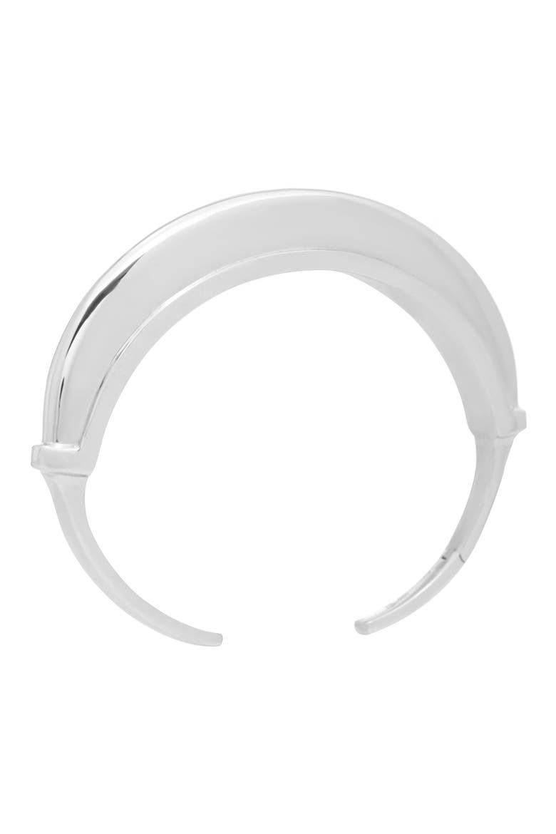 Luna Sterling Silver Cuff Bracelet, Main, color, SILVER
