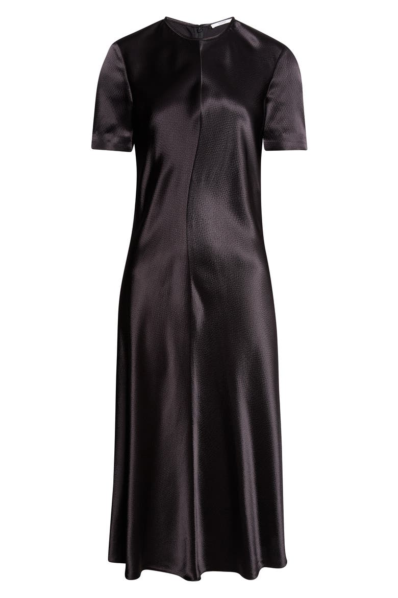 Akriti Short Sleeve Bias Dress, Alternate, color, BLACK