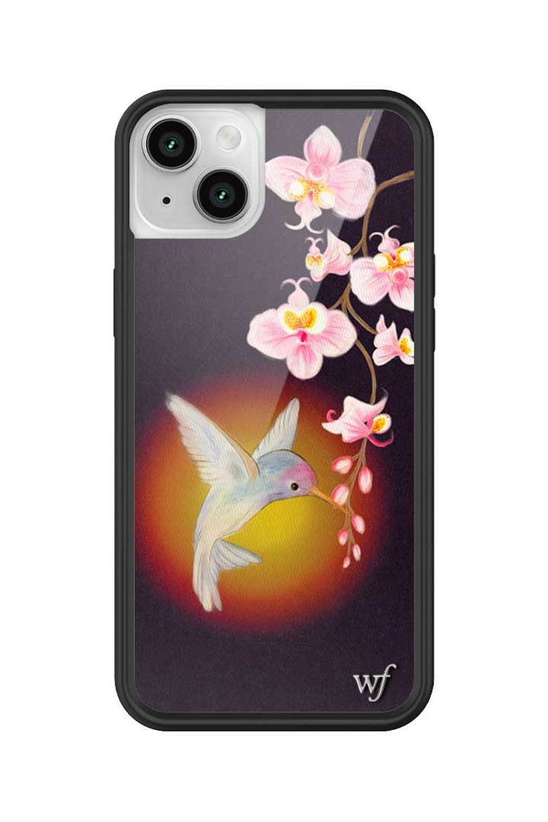 Hummingbird iPhone Case, Alternate, color, Black