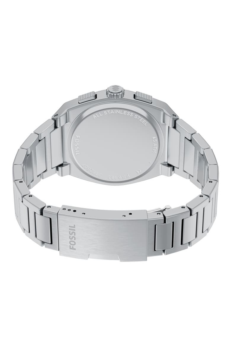 Everett Chronograph Bracelet Watch, 44mm, Alternate, color, SILVER