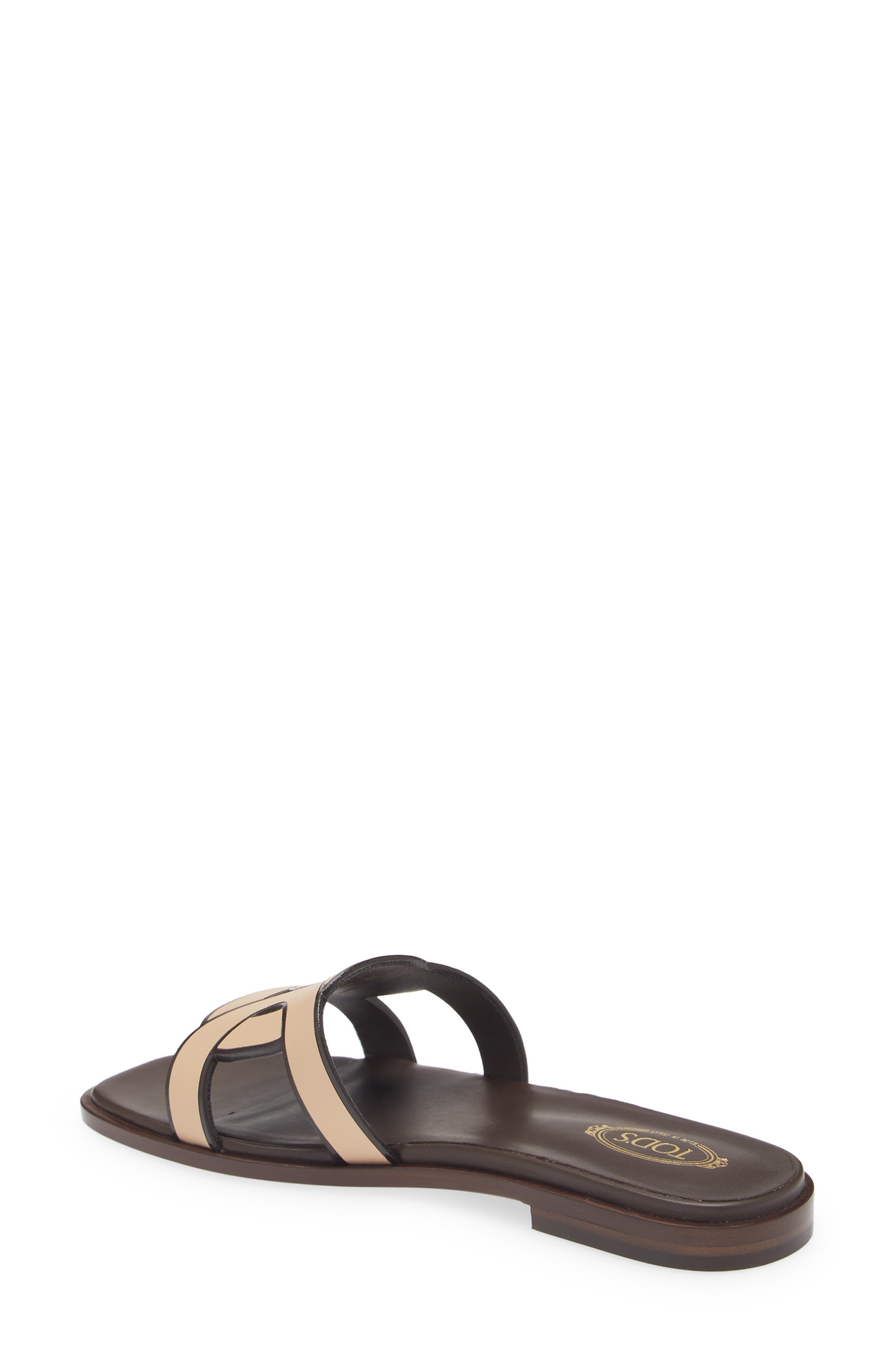 Tod's Chain Motif Slide Sandal, Alternate, color, 