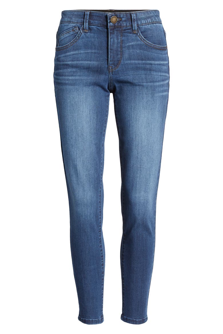 'Ab'Solution Ankle Skinny Jeans (Nordstrom Exclusive), Alternate, color, BLUE