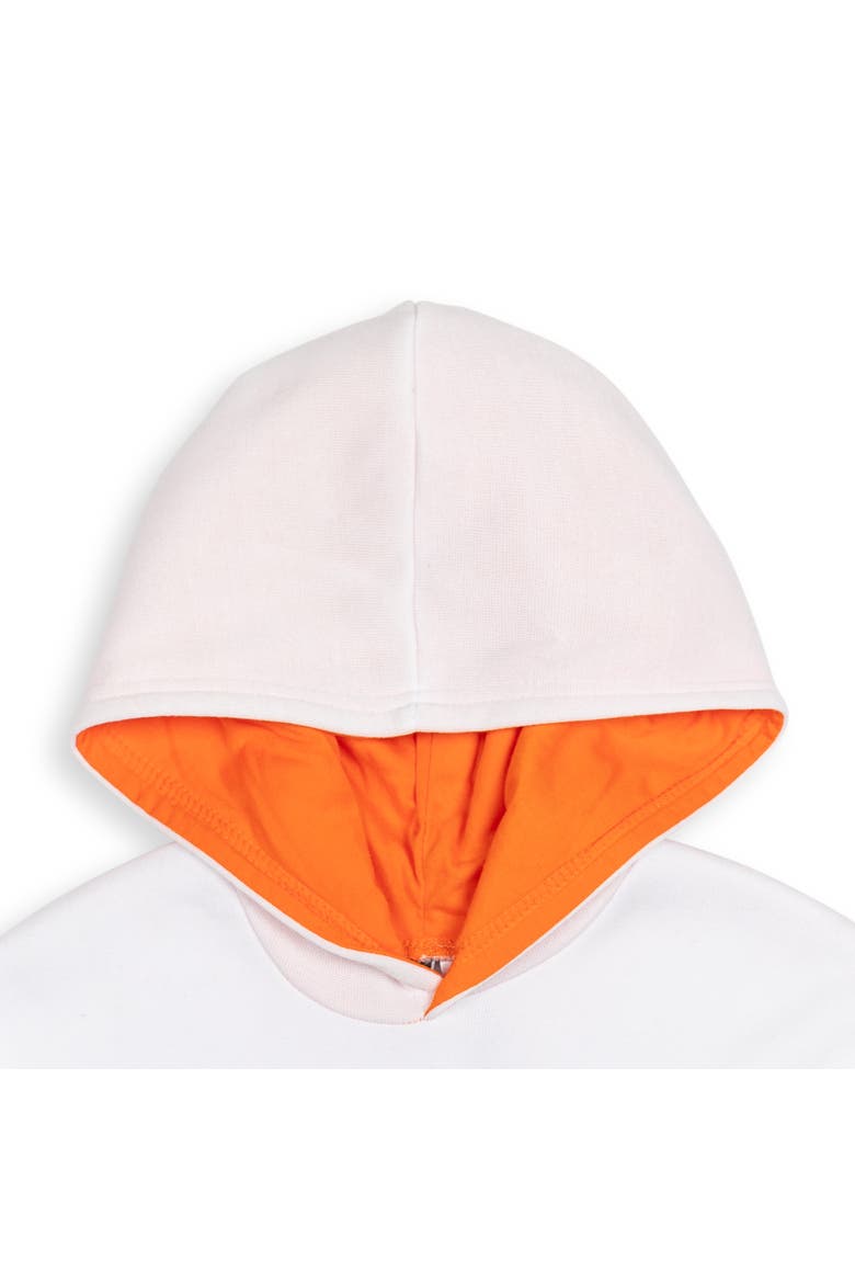 Fleece Pullover Hoodie, Alternate, color, White Orange BB8