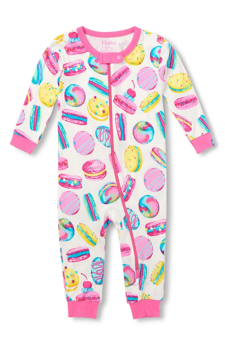 Hatley Macaron Fitted One-Piece Pajamas, Main, color,