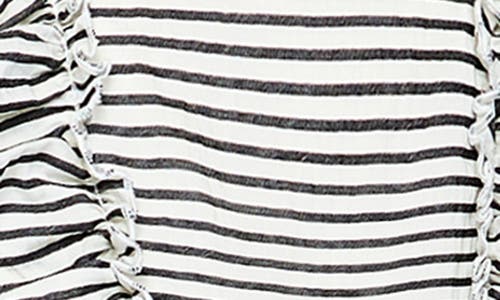 Truly Me Kids' Stripe Ruffle Jumpsuit In Black