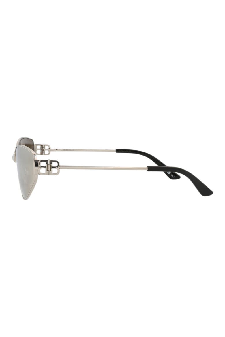 65mm Cat Eye Sunglasses, Alternate, color, SILVER SILVER SILVER