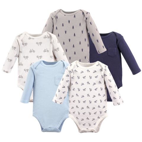 Soft Cotton Long-Sleeve Infant Bodysuit Bundle