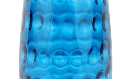 Vietri Bolla Glass Medium Pebbled Vase In Blue