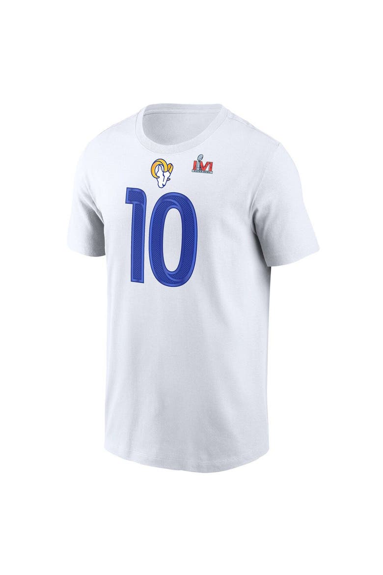 Men's Nike Cooper Kupp White Los Angeles Rams Super Bowl LVI Player Name & Number T-Shirt, Alternate, color, White