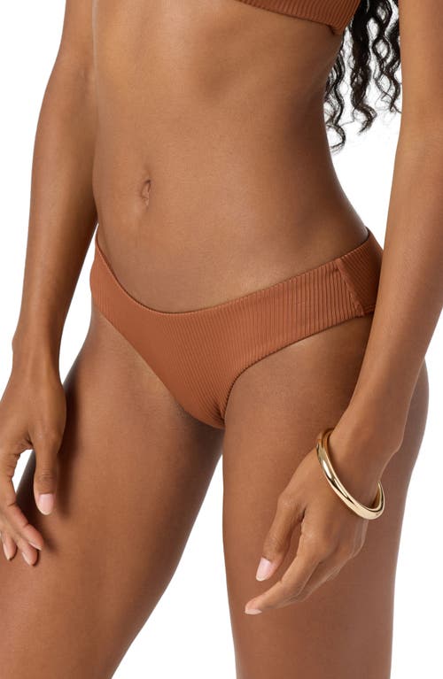 O'neill Saltwater Solids Rib Bikini Bottoms In Brown
