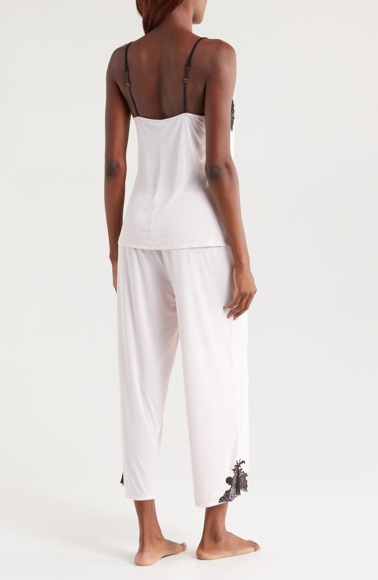 Natori Enchant Lace Trim Satin Pajamas, Alternate, color, Blush Pink