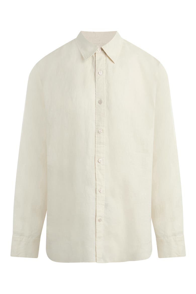 Jakob Linen Button-Up Shirt, Alternate, color, SEA SALT