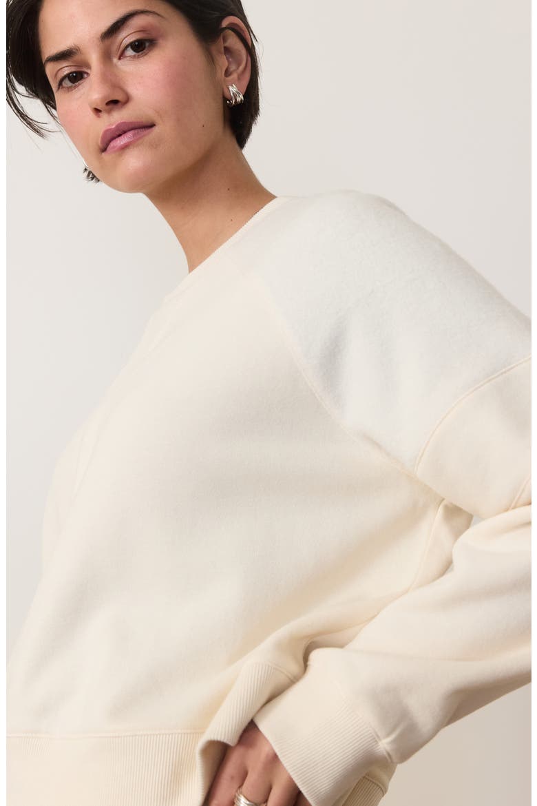 Cloud 9 Crop Sweatshirt, Alternate, color, ANTIQUE WHITE