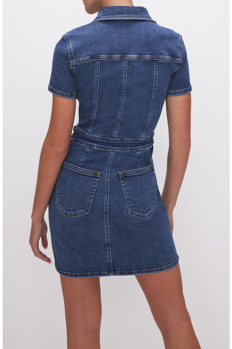 Fit For Success Denim Minidress, Alternate, color, INDIGO594