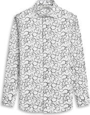 Bugatchi Axel Shaped Fit Stretch Cotton Button-Up Shirt