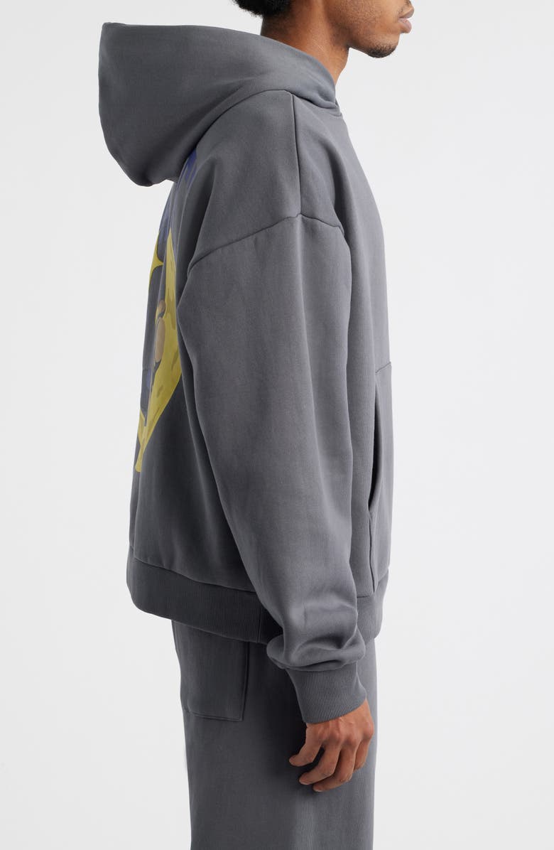 MARKET Night Rider Cotton Graphic Hoodie, Alternate, color, Asphalt