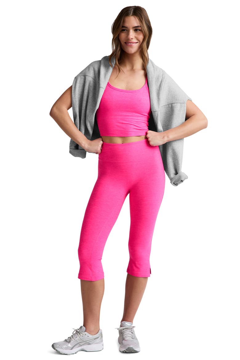 Space Dye Capri Leggings, Alternate, color, PINK GLOW HEATHER