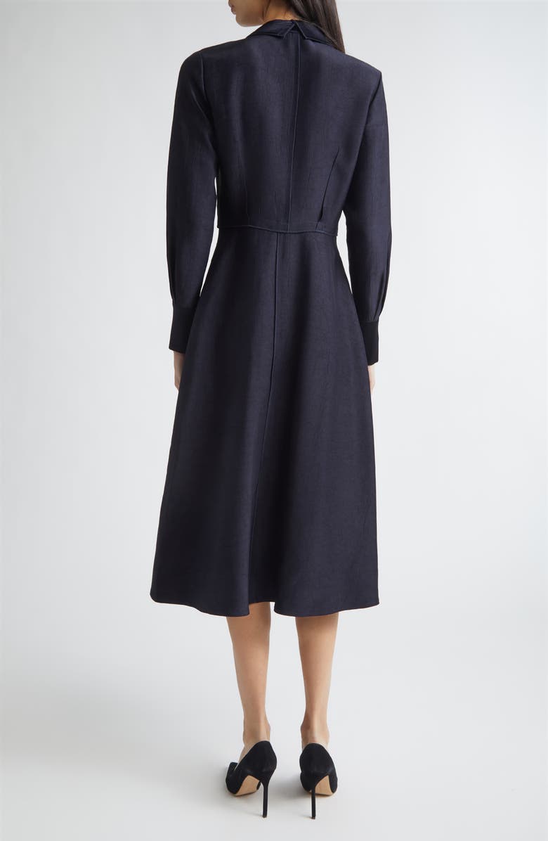 Jason Wu Collection Long Sleeve Washed Twill Midi Shirtdress, Alternate, color, Ultra Navy