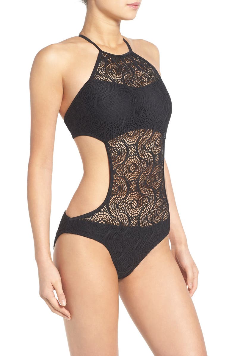 BP. Crochet One-Piece Swimsuit, Alternate, color, 