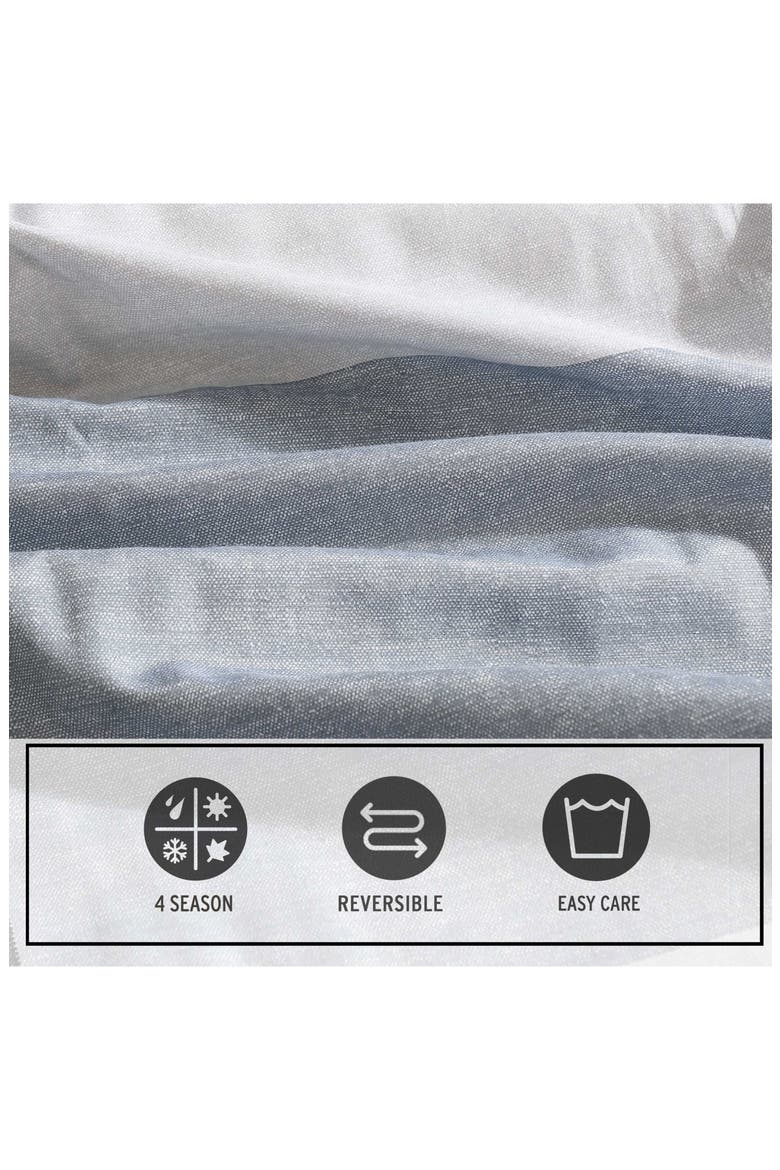 Plaid Reversible Comforter & Sheets Set, Alternate, color, GREY