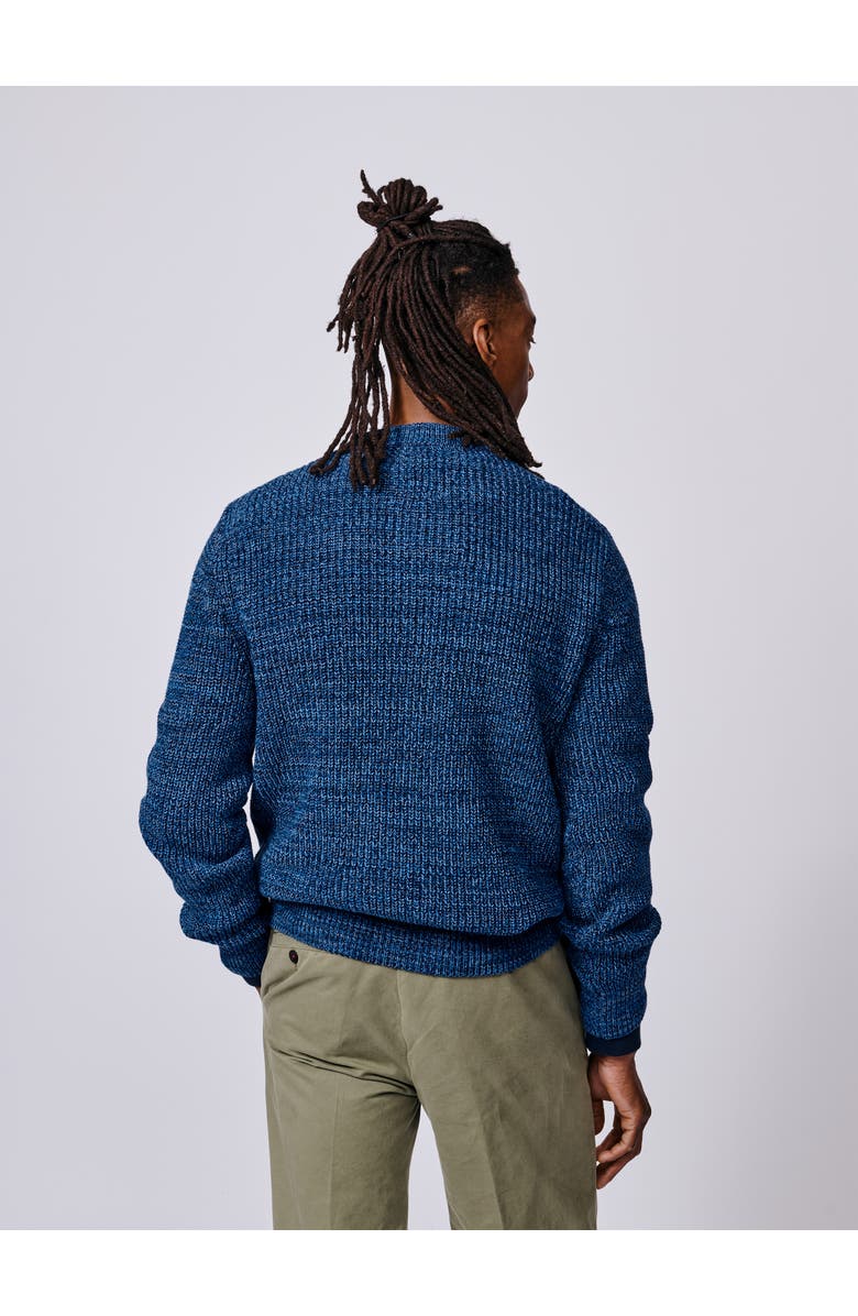 Aubin Martin Ribbed Crew Neck Sweater, Alternate, color, Blue Twist