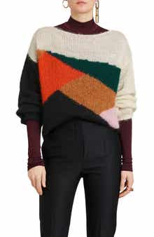 Burberry Paw Intarsia Mohair & Silk Sweater