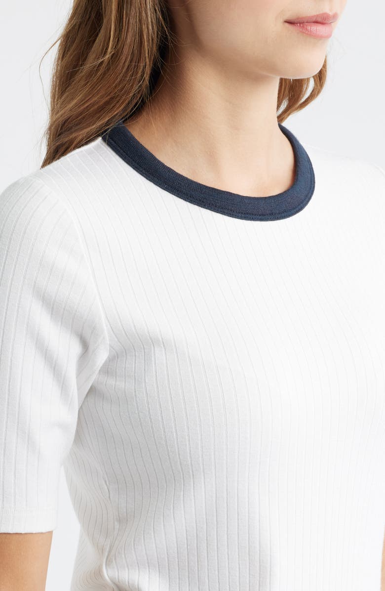 rag & bone Slim Fit Ringer T-shirt, Alternate, color, White