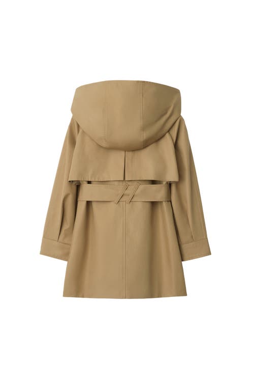 Burberry Childrens Cotton Hooded Trench Coat
