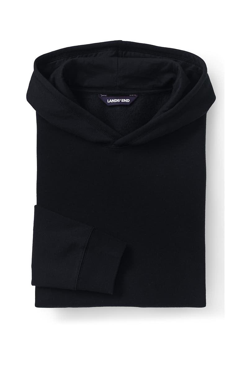 Lands' End School Uniform Adult Hooded Pullover Sweatshirt, Alternate, color, Black