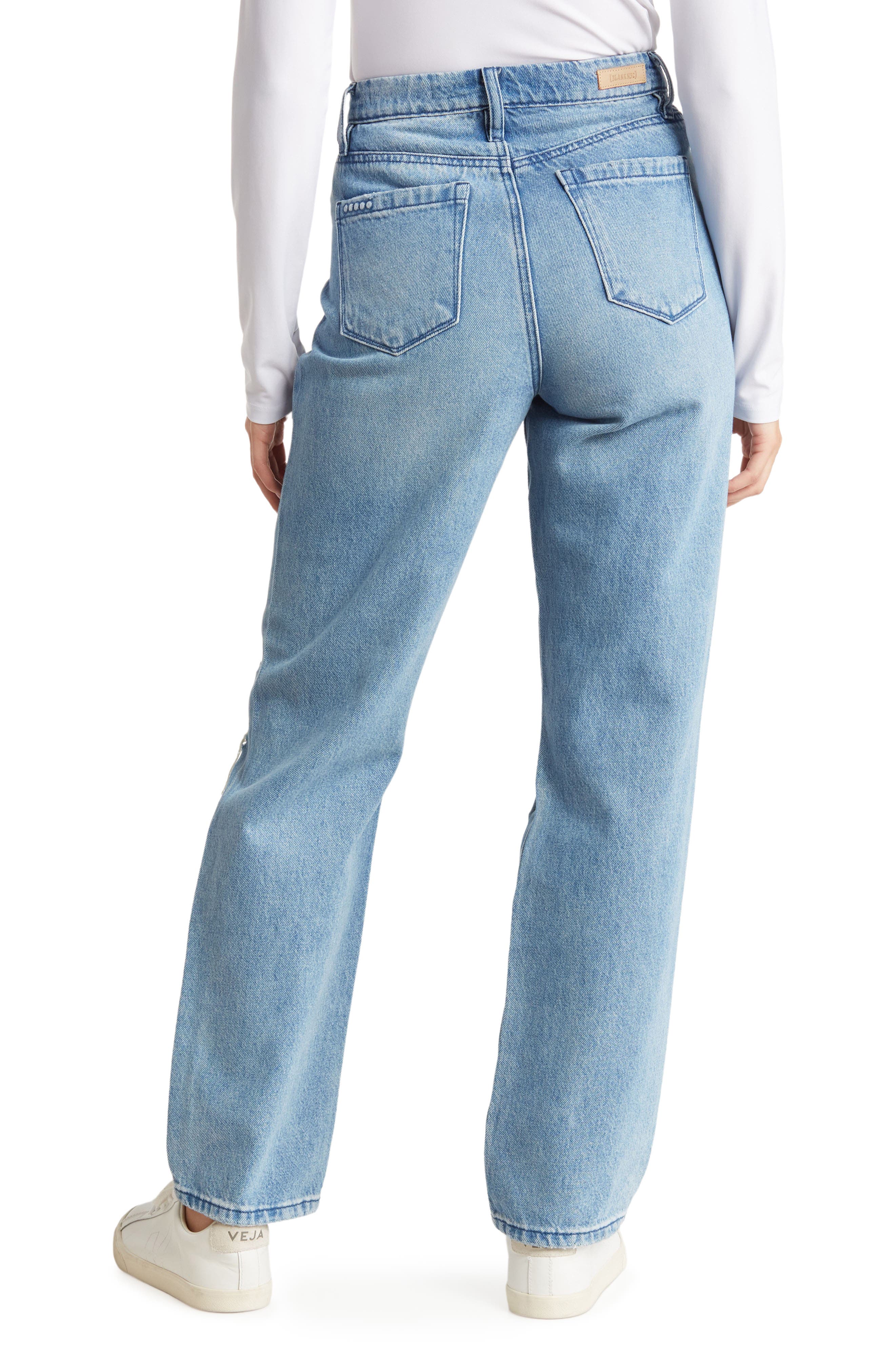 BLANKNYC The Howard Destroyed Straight Leg Jeans (Women) | Nordstromrack