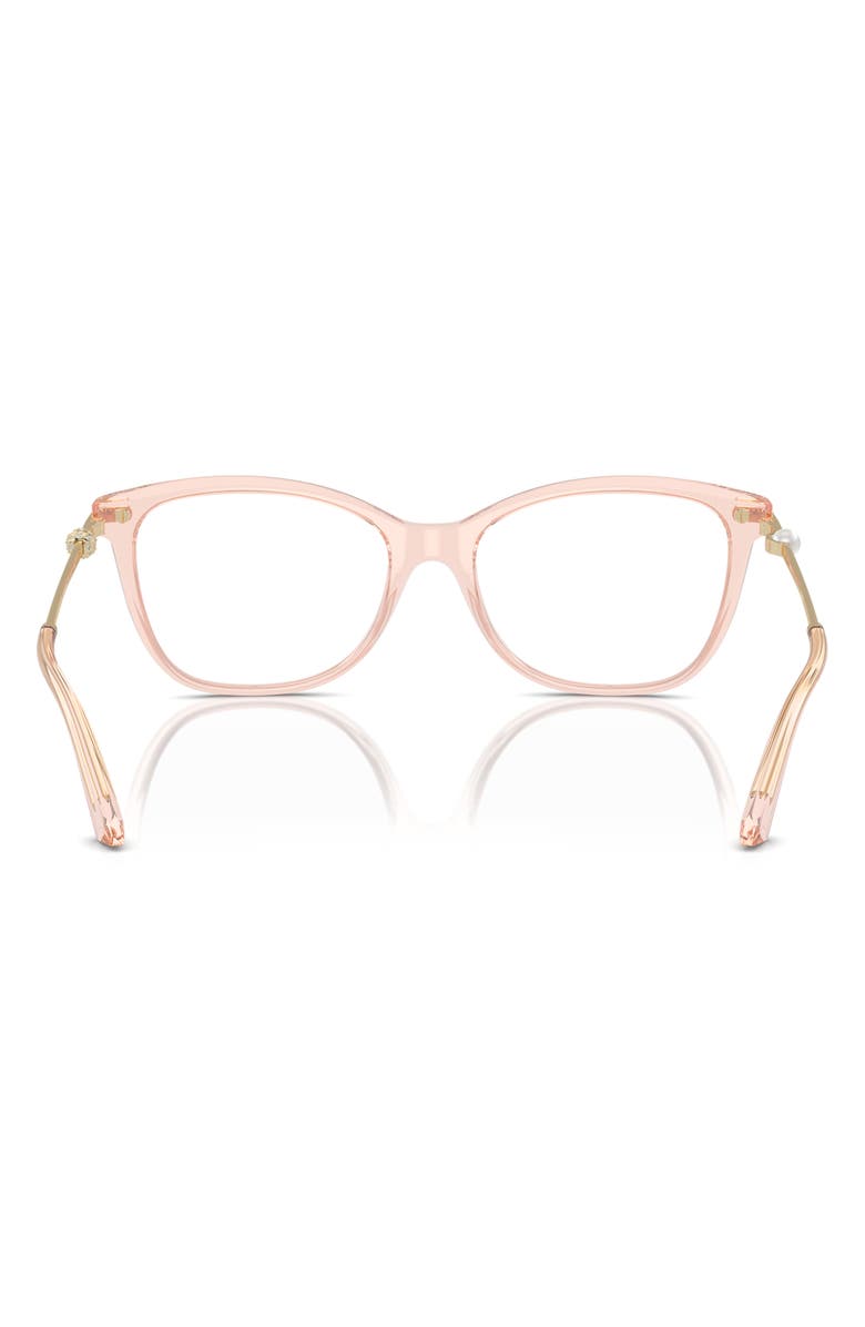 Jimmy Choo 52mm Pillow Optical Glasses, Alternate, color, Transparent Pink / Demo Lens