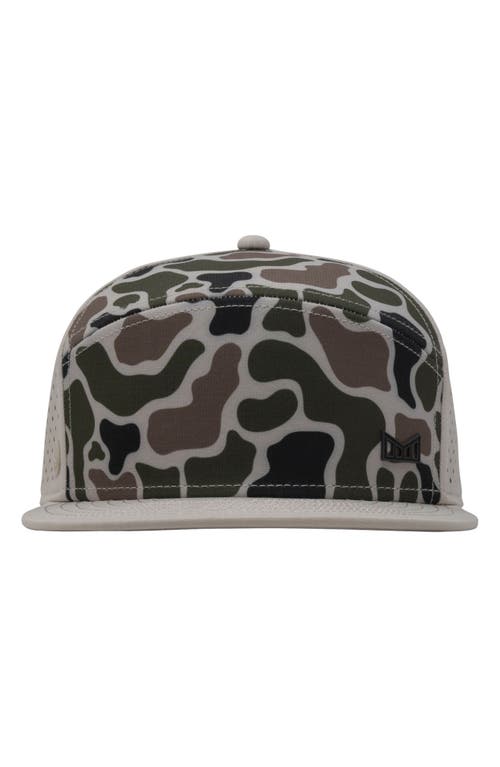Melin Trenches Icon Hydro Camo Performance Snapback Hat In Gray