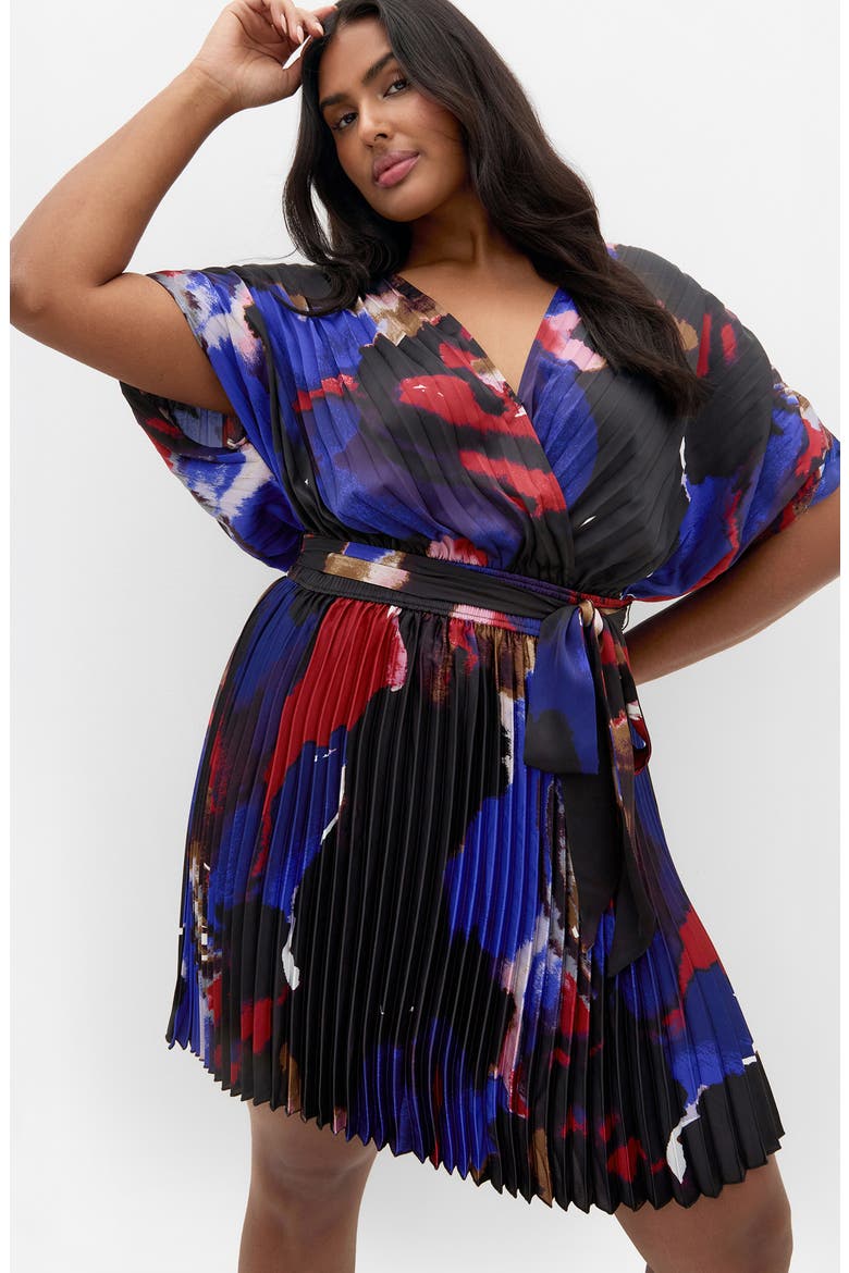 Hailey Abstract Print Minidress, Alternate, color, FADE