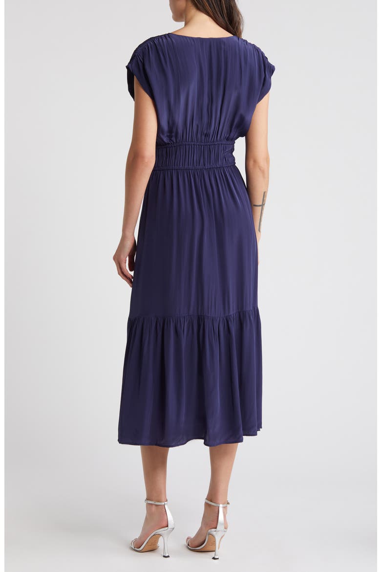 Aletta Tie Waist Midi Dress, Alternate, color, ADMIRAL BLUE
