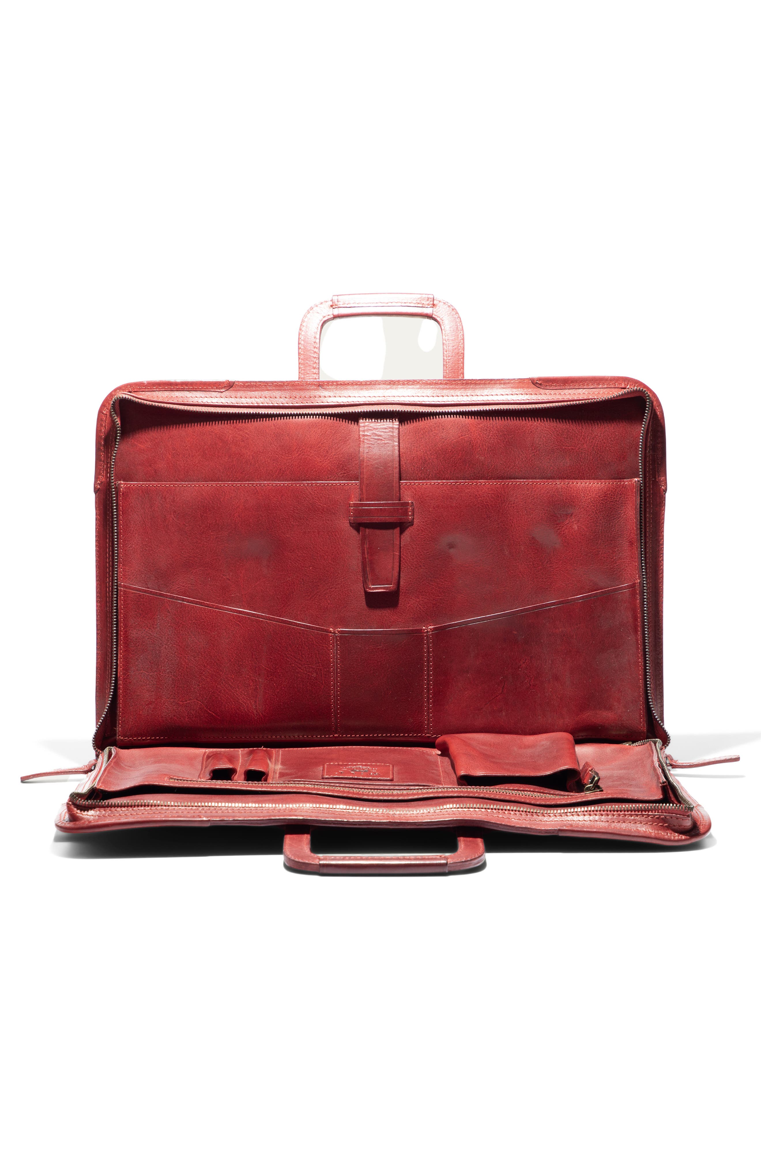 Will Leather Goods The Diplomat Attaché, Alternate, color, Red