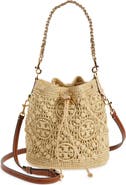 Tory Burch T Monogram Raffia Bucket Bag | Nordstrom