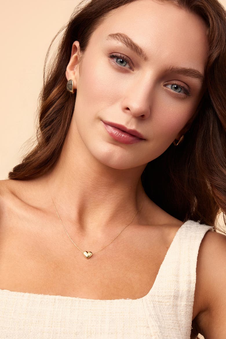 10K Gold Heart of Gold Pendant Necklace, Alternate, color, Yellow Gold