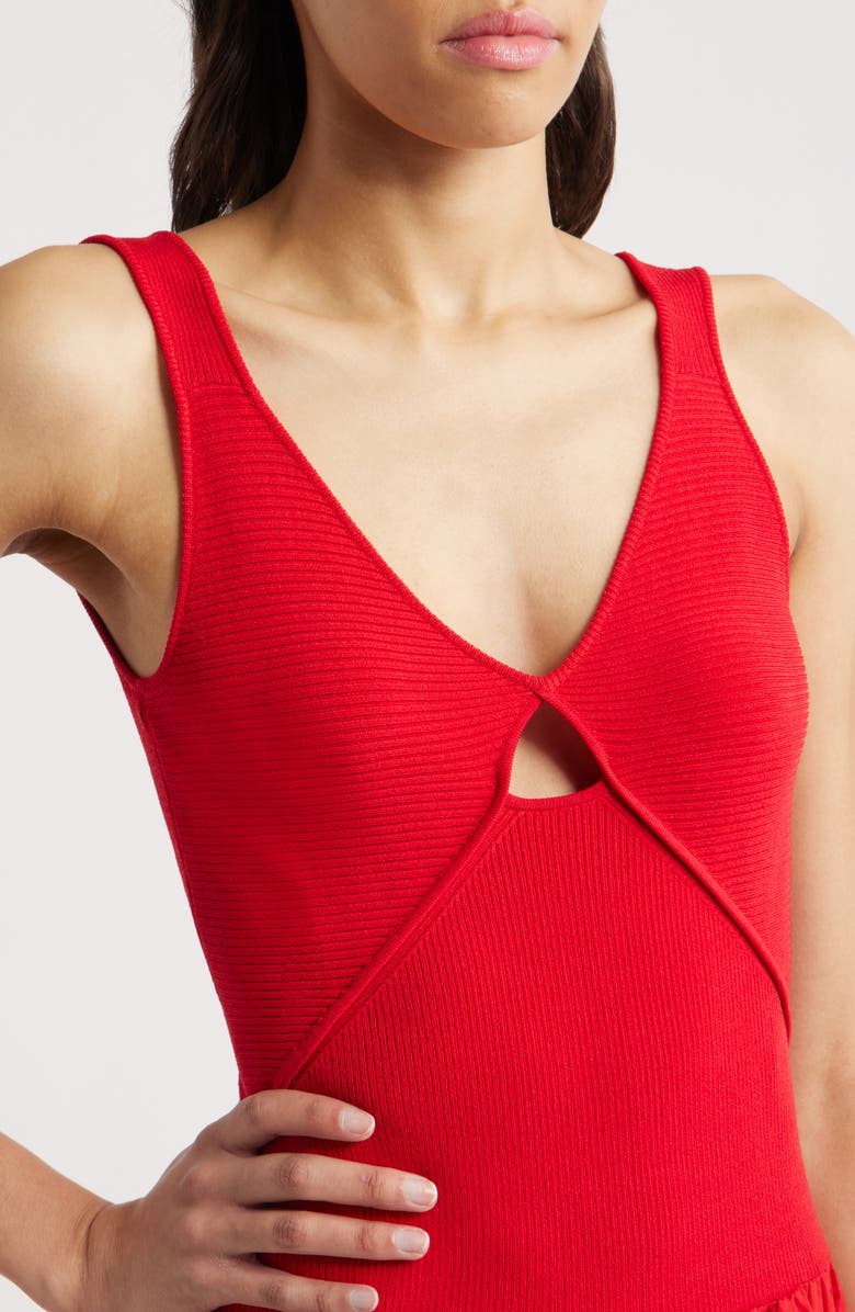 Rails Raquel Mixed Media Maxi Dress, Alternate, color, Cherry